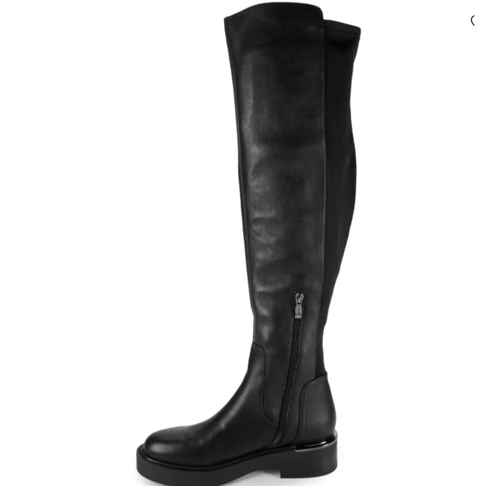 DKNY Size 8.5 Black Over the Knee Platform Boots NEW 40MM Winsloe‎ $199